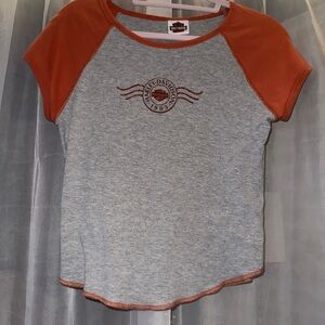 Harley-Davidson Tee in Gray and Orange